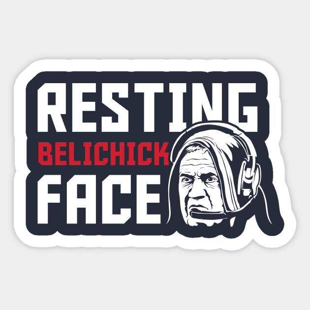 Bill Belichick New England Patriots Design Sticker by stayfrostybro